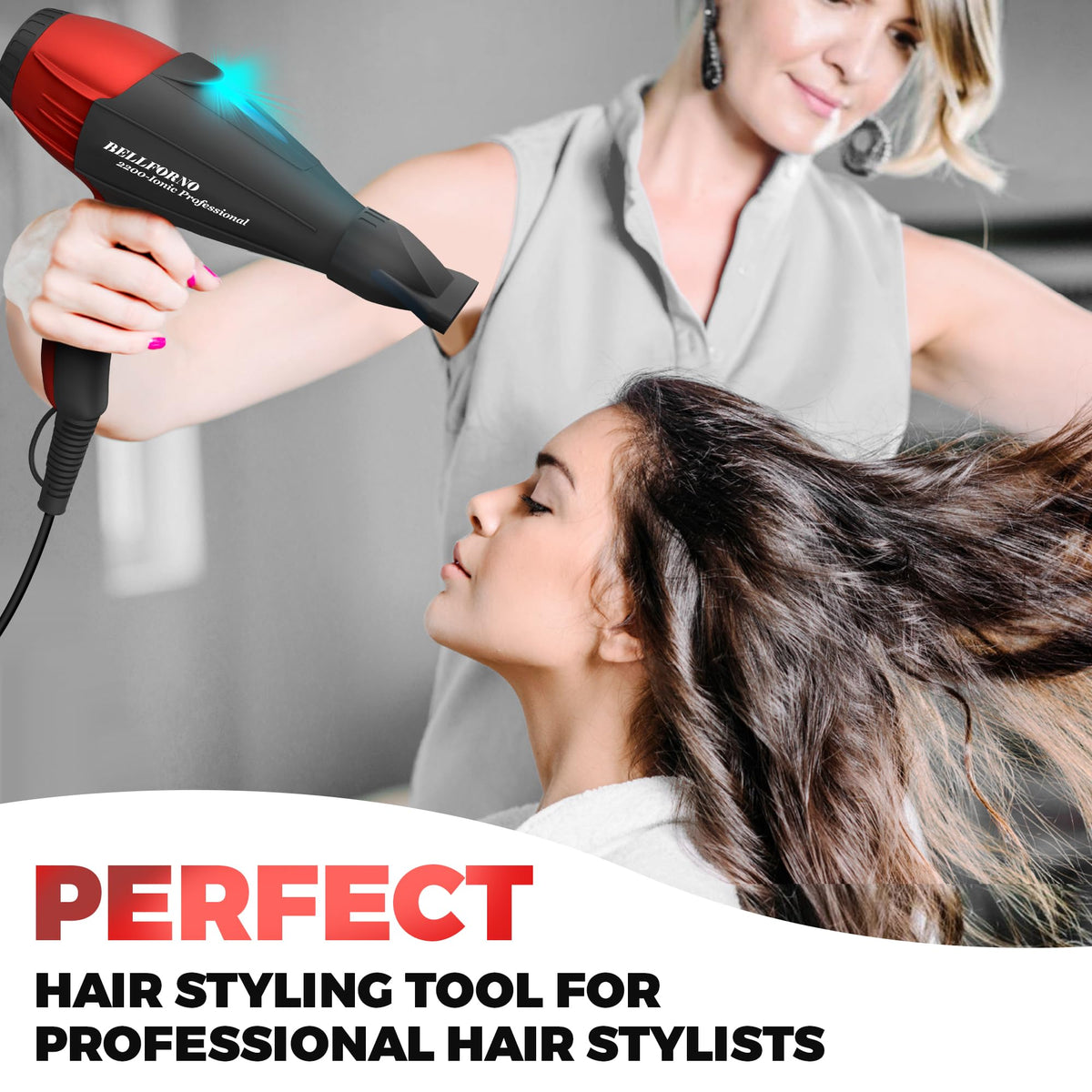 Ionic Curly Hair Dryer with Diffuser E82724