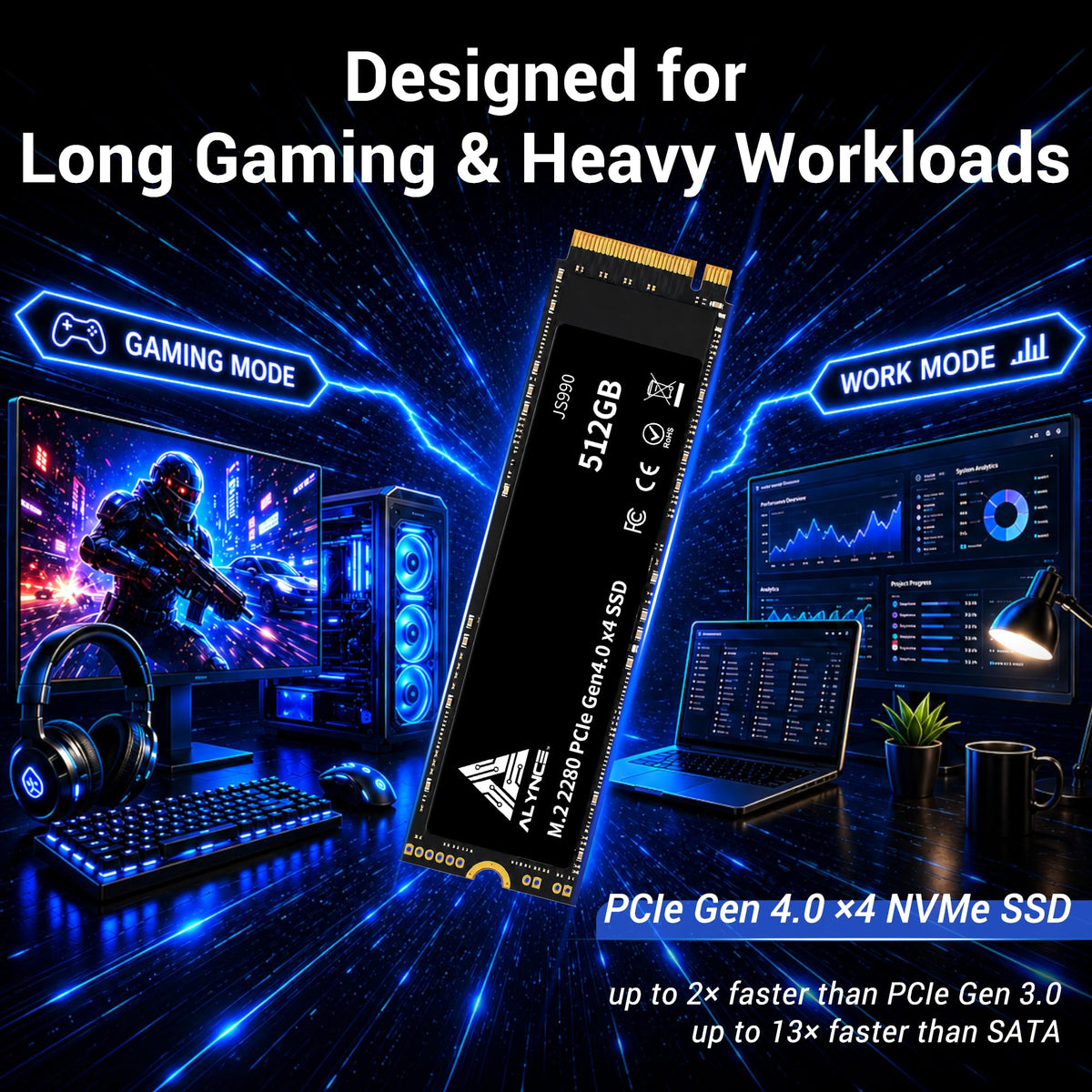512GB PCIe Gen4 x4 NVMe M.2 2280 SSD O9129