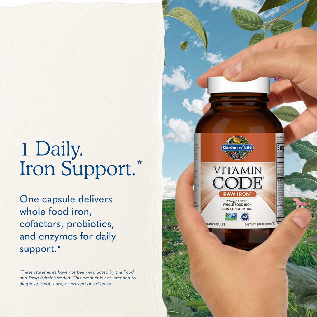 Vitamin Code Raw Iron Supplement, 30 Capsules Z149369