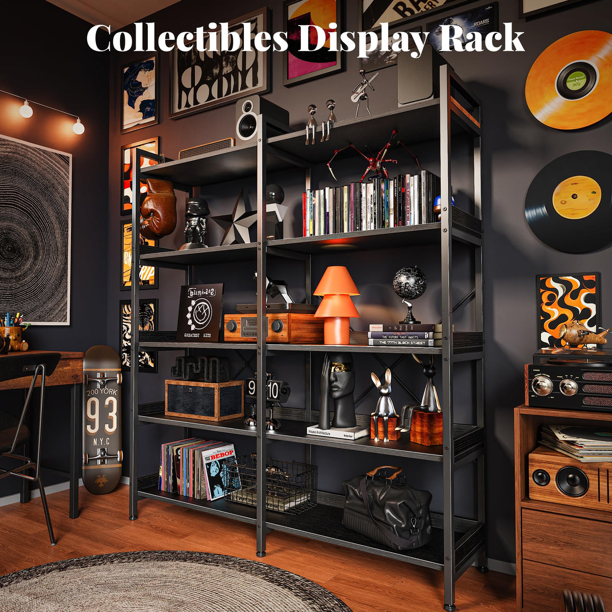 5 Tier Bookshelf with 10 Open Shelves V7053
