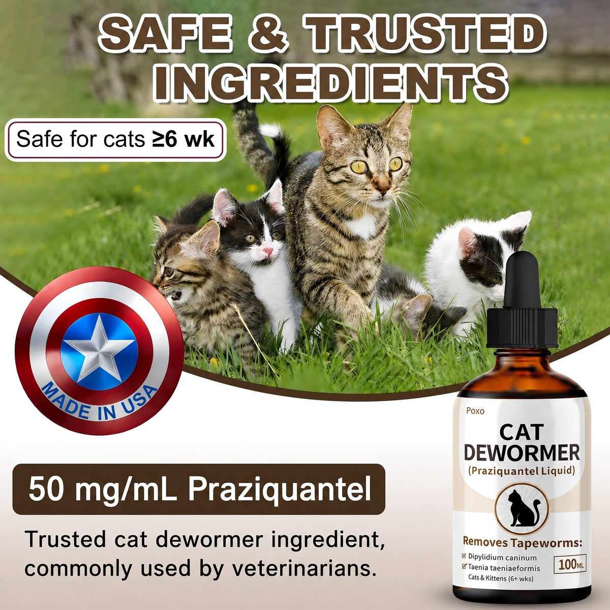 Cat Tapeworm Dewormer Liquid 100 mL Z7637