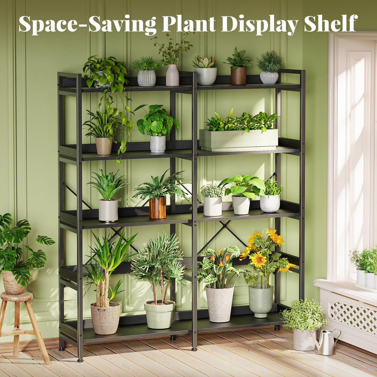 5 Tier Bookshelf with 10 Open Shelves V7053