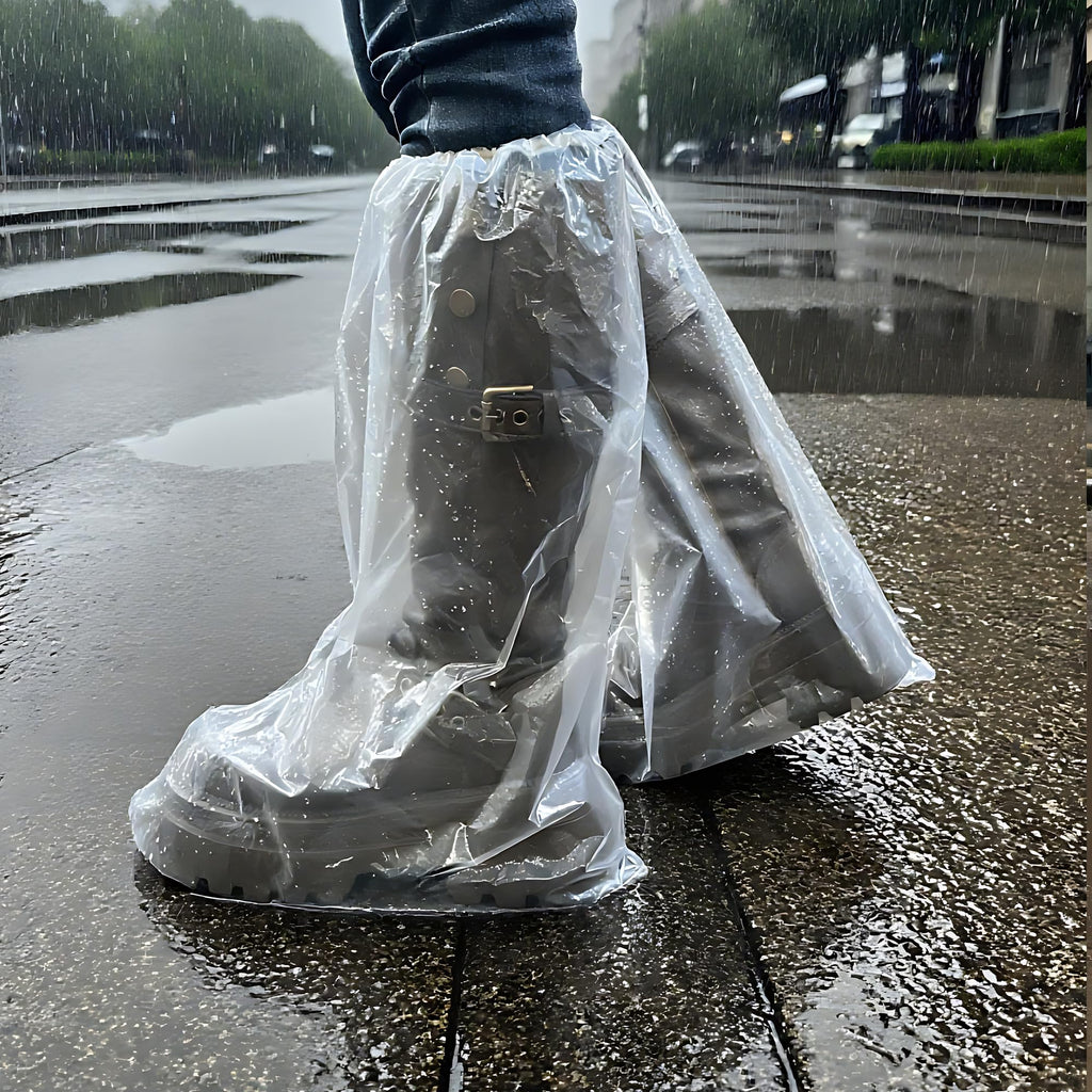 10 Pairs Waterproof Non-Slip Plastic Boot Covers I32381